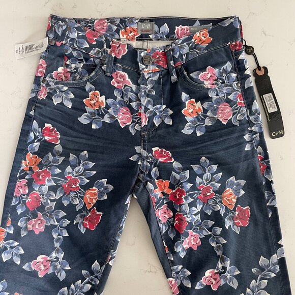 Aritzia Citizens of Humanity Mandy HiWaist Retro Slim RollUp Jeans Rose Navy 24 - Picture 2 of 16